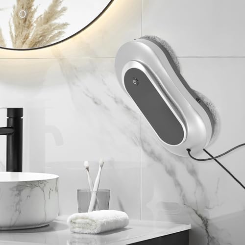 Window Cleaner Robot, Smart Glass Cleaning Robot with Dual Spray, 3200Pa Suction Protection, Remote Control Window Washing Robot for Home Office