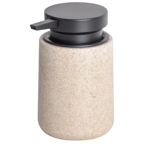 Clasin Home Liquid Soap Dispenser with Easy-to-Press Pump, 10 oz Refillable Hand Soap Dispenser with Extended Spout for Bathroom Kitchen Dish Lotion, Modern Stone Texture (Beige) - color: Beige