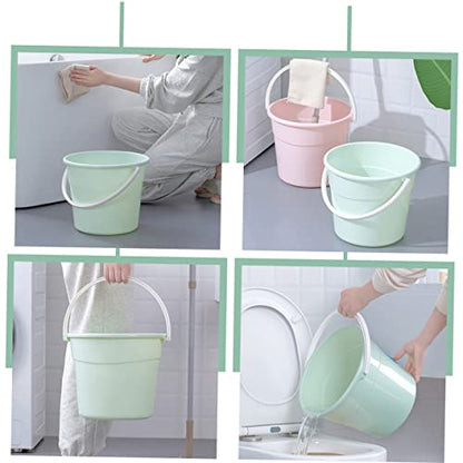Cabilock 1pcs Water Storage Bucket Sturdy Utility Pail Handle for Home Cleaning Fishing and Outdoor Use Material Convenient and Practical Design - color: Green