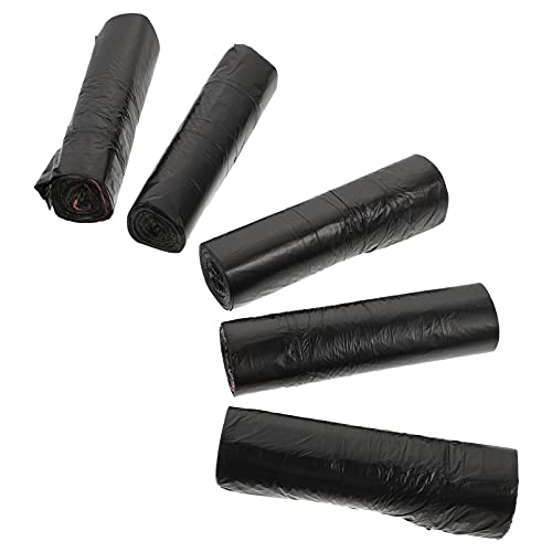 Cabilock 75pcs Large Heavy Duty Garbage Bags Sanitary Disposal Bags Drawstring for Easy Use - color: black