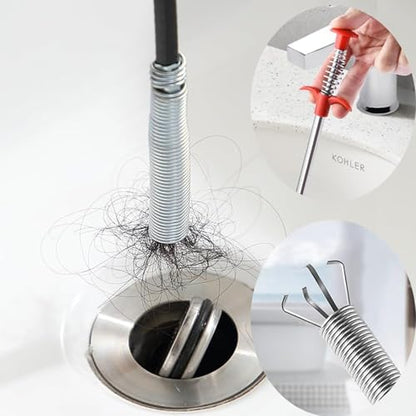 (116 inch) Drain Snake, Drain Clog Remover Tools Cleaner for Toilet Sewer Tub Clogged Drains Opener Gutter Cleaning - style: 116 IN