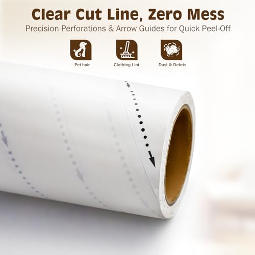 BEAH Large Lint Roller for Pet Hair Extra Sticky,9.45''Pet Hair Removal Tool Roller for Pet Dog Cat Hair (5 Long Rolls) - size: 5 long rolls