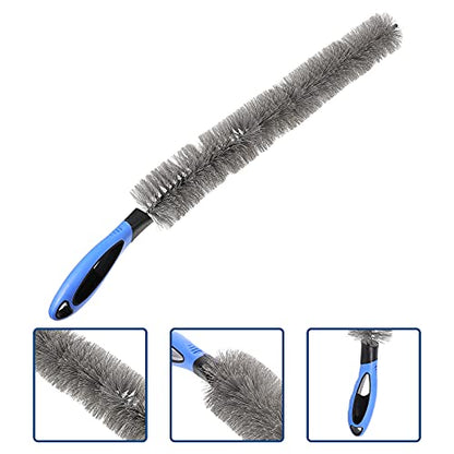 Uonlytech 23.62 Inch Radiator Cleaning Brush, Long Flexible Cleaner for Radiators, Vents, Refrigerator Coils, AC Condensers and Narrow Gaps