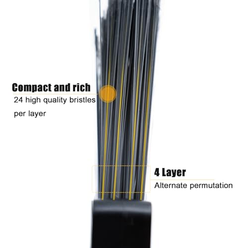 Heavy Duty Commercial Broom,Upgraded Angle Brooms for Sweeping Indoor and Outdoor,Perfect Black Broom of Kitchen,Garage - color: 1 * Black
