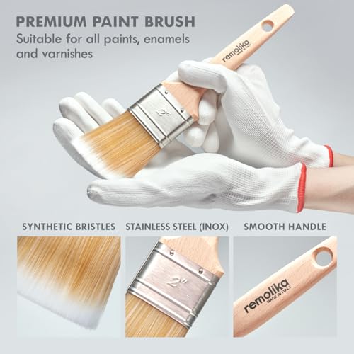 8-piece Paint Roller Kit - Made in Italy - Premium Paint Brush, Microfiber Roller Covers, Wall Painting Roller Naps, Roller Frames, and Paint Tray, for Professionals or Homeowners - size: 8-Piece ( Roller Kit )