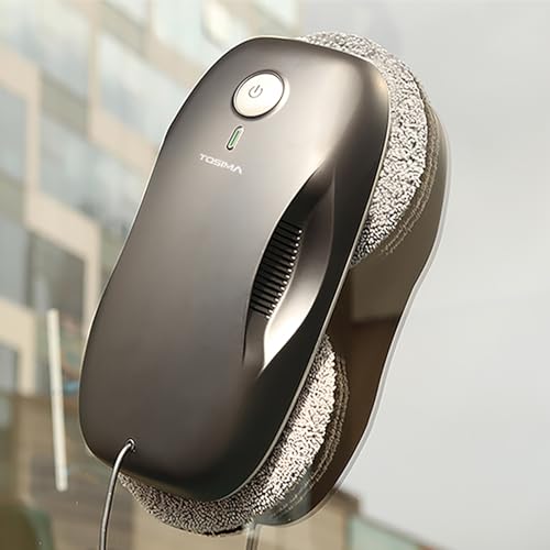 Tosima Window Cleaning Robot W2, Automatic Cleaning with Intelligent Path Planning, 3800Pa Suction Power, Edge Detection Technology, Remote Control - color: Black
