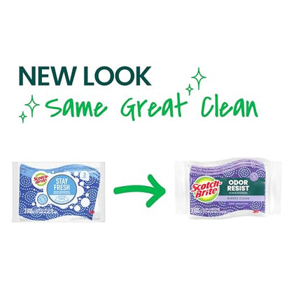Scotch-Brite Scrub Dots Non-Scratch Scrub Sponge, Rinses Clean, for Washing Dishes and Cleaning Kitchen, 3 Scrub Sponges - size: 3 Pack