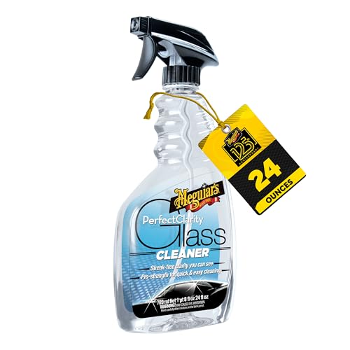 Meguiar's Perfect Clarity Glass Cleaner, Keep Windows, Windshields, and Mirrors Gleaming using a Premium Anti-Hazing Formula that Leaves a Superior Streak Free Finish, 24 Oz - style: Glass Cleaner Spray