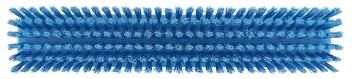 Vikan 31753 16" Heavy-Duty Push Broom, Soft/Stiff, Blue - color: Blue