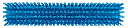Vikan 31753 16" Heavy-Duty Push Broom, Soft/Stiff, Blue - color: Blue