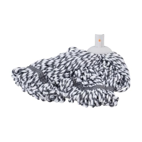 Superio String Microfiber Mop Replacement Head Only – Grey Refill for Self-Wringing Mop, Heavy Duty Floor Cleaning for Home, Kitchen, Bathroom, Office - size: 5" 5" 5"