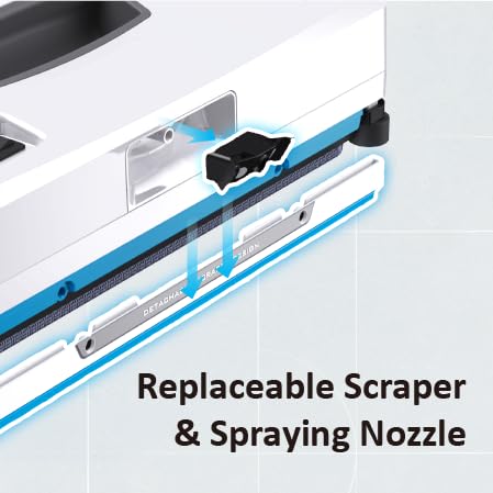 HOBOT-SP10 iScraper Window Cleaning Robot, Spray-Sweep-Scrape, 6000Pa Suction, App + Remote Control, Framed/Frameless Glass, Indoor/Outdoor Use