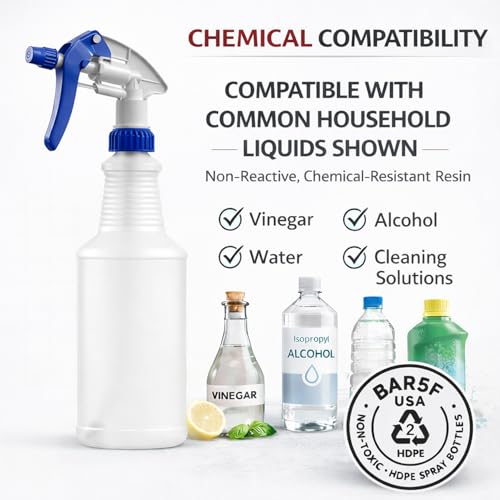 Bar5F Professional Sprayer 24-Ounce - 20 Foot Spray, Bleach Resistant, Adjustable Nozzle, All-Purpose, 3-Pack