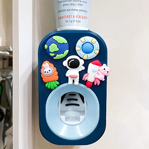 Automatic Kid Toothpaste Dispenser for Shower,Toothpaste Squeezer for Kids & Family, is Wall Mounted Bathroom Decor by Mr. Thumbs (1pc,Astronaut #2) - color: Astronaut #2, size: 1pc