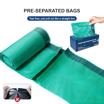 Dog Waste Bags, 23.5'' x 19.5'' Thickened Design Drawstring Dog Poop Bags, Tear Resistant & Leak Proof, Unscented Poop Bags (20 Count)