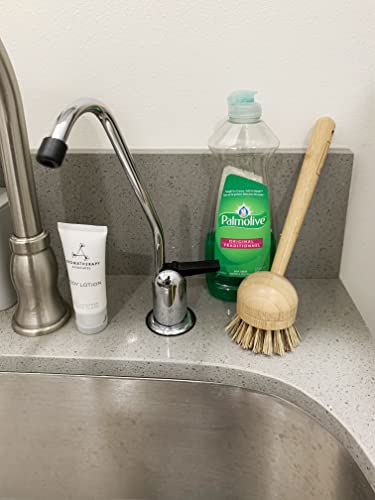 JuneLily Long Coconut Dish Brush Plant-Based Vegan for Kitchen Bathroom Cleaning Produce Washing Dishes (Long Dish Brush) - color: Long Dish Brush
