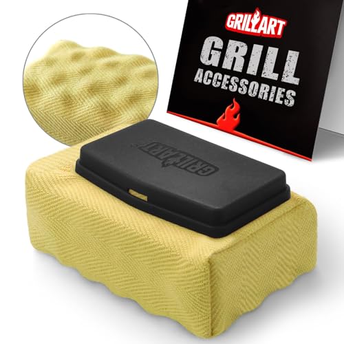 GRILLART Grill Brush Bristle Free, Replaceable BBQ Cleaning Head (No Handle), Safe Replacement Cleaning Pad for Cast Iron/Stainless-Steel Grates - Black - color: A Replaceable Pad