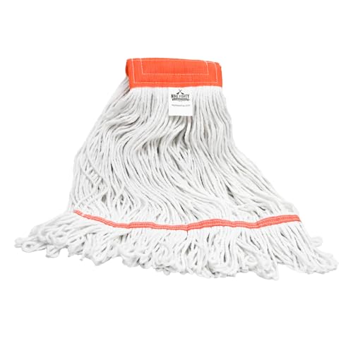 Nine Forty 2-Pack Industrial and Commercial-Grade Looped End Wet Mop Head Refill - Heavy Duty 20 Inch 4-Ply Premium Synthetic Yarn - for Optimal Absorption and Durability - White (2 Pack, Large) - color: White (Pack of 2)
