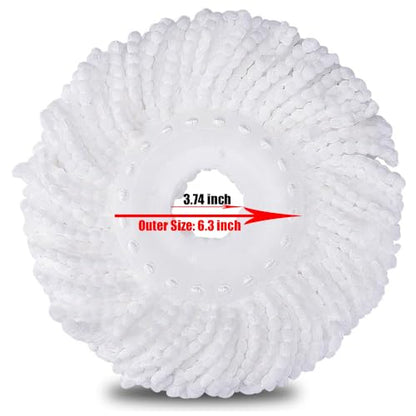 YWSHF Spin Mop Head Replacement Compatible with Hurrican, Mopnado, Cassabel 360 Spin Magic Mopping,Microfiber Spin Mop Refill Heads for Universal Round Shape Standard Size 5 Pack