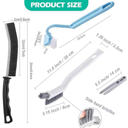 Toilet Brush, Deep Cleaner Silicone Toilet Brushes with Long Handle, Toilet Rim Corner Crevice and Tile Grout Groove Gap Cleaning Brush for Home, Bathroom, Shower, Small Spaces