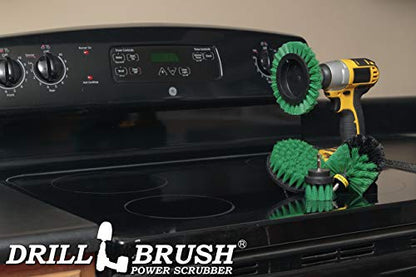 Drillbrush Green – Drill Power Kitchen Scrub Brush Kit – Oven Cleaning Drillbrush Attachment – Drill Scrubber Attachment for Dishes – Stove Cleaning Brush for Drill - color: Green
