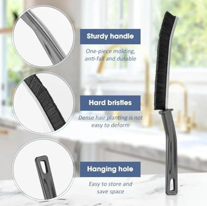 Crevice Cleaning Brush, Hard-Bristled Scrub Brush for Deep Cleaning Grout & Window Tracks, Versatile Household Tool for Kitchen, Bathroom & Shower Gaps (3)