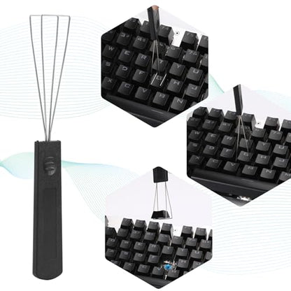 4 PCS Keycap Puller Switch Puller Keyboard Cleaning Kit, Key Cap Removal Tool with Keyboards Cleaning Brush for Mechanical Keyboards, Metal Materialkey Removal Tool