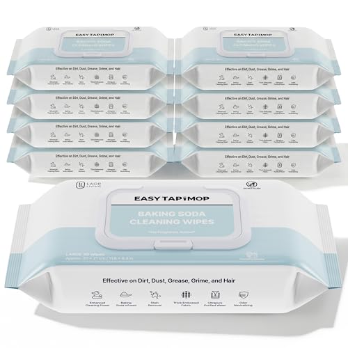 Baking Soda Cleaning Wipes - Wet Floor Mopping Replacement Pad Refills Compatible with Swiffer Sweeper Mop - Larger & Thicker Disposable Cloths for Multi-Surfaces - 30 Count (Pack of 9) - size: 30 Count (Pack of 9)