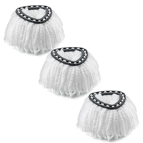 Spin Replacement Heads Microfiber Refill Compatible with O Ceda Easywring, White, 3 Packs - size: 3 Count (Pack of 1)