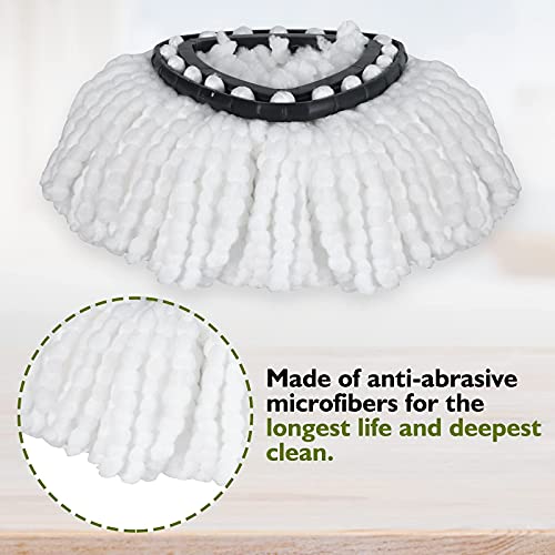 6 Pack EasyWring Spin Mop Refill - Compatible with O-Ceda, Microfiber Floor Spinning Heads Mop Head Replacement - color: 6 Pack