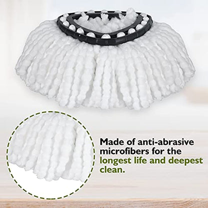 6 Pack EasyWring Spin Mop Refill - Compatible with O-Ceda, Microfiber Floor Spinning Heads Mop Head Replacement - color: 6 Pack