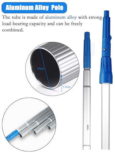 Professional Glass Cleaning Kit - Heavy Duty 2-in-1 Washer with Extendable Pole (12m/39.4ft) for Small Business, Window Cleaning Equipment, Streak-Free Shine - color: 9m/29.5ft