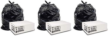 Heavy Duty 33 Gallon Trash Bags (Huge 100 Ct. /w Flap Ties) - 2 MIL equiv. Thick Gauge Large Black Plastic Garbage Liners for Kitchen,Yard,Brute/Rubbermaid(1 Pallet of 100 Cases, 10000 Bags Total) - style: 33 Gal, 2 Mil Equiv, 10,000 Count