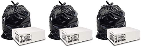 Heavy Duty 33 Gallon Trash Bags (Huge 100 Ct. /w Flap Ties) - 2 MIL equiv. Thick Gauge Large Black Plastic Garbage Liners for Kitchen,Yard,Brute/Rubbermaid(1 Pallet of 100 Cases, 10000 Bags Total) - style: 33 Gal, 2 Mil Equiv, 10,000 Count
