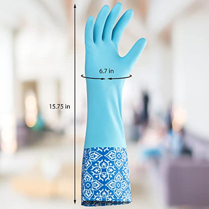 DecorRack 4 Pair Household Cleaning Gloves, Reusable Medium-Sized Multi-Purpose Gloves, Assorted