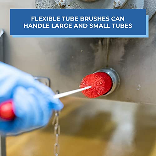 Vikan 2 5/8 in W Tube and Valve Brush, Medium, 13 1/2 in L Handle, 5 51/64 in L Brush, Blue 53703-1 Each - color: Blue