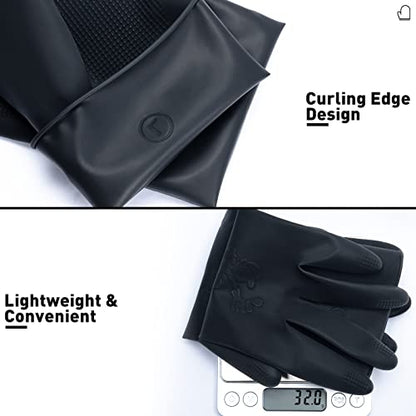 ThxToms Chemical Resistant Reusable Latex Gloves, 5 Pairs Professional Hair Coloring Rubber Gloves for Cleaning, Hair Dyeing - size: Small (10 Count)