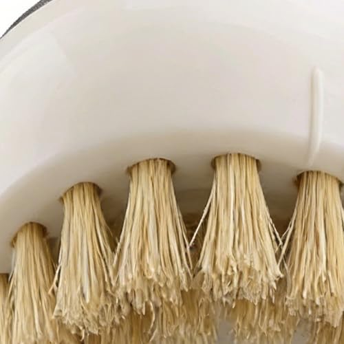 Handheld Kitchen Brush Cleaner - Lightweight Dish Wash Brush, Multi Use Kitchen Pot Scrubber for Grill Grates Oven, Nylon Bristle Sink Cleaning Scrubber, Pot Cleaner, Utensil Scrubbers for Daily Use - color: Cream White