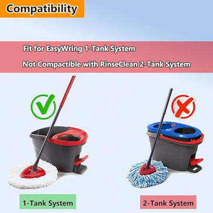 16Pack Spin Mop Replacement Heads,100% Microfiber Mop Head Replacement Compatible with Triangle Spin Mop, 360 Degree Spin Mop Refill for Easy House Cleaning Floor Mopping - size: 16Pack