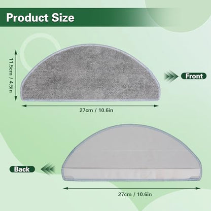 6 Pack Mop Cloth Compatible with iRobot Roomba Combo Essential Y0140 Y0110 Y0540 Q0520, 105X/105/104 Combo Robot Vacuum Cleaner, Microfiber Washable Mop Pad Replacement Accessories Parts - size: 105/104/Y0112 Mop Pads 6 Pack