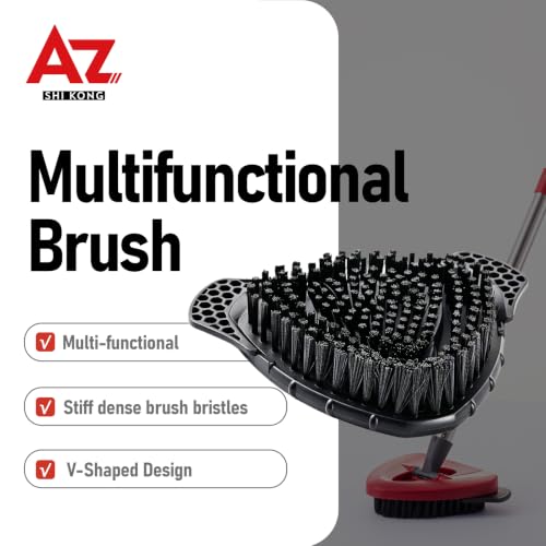 O ceda Scrub Brush, Spin Mop Scrub Brush Replacement Head for O Cedar EasyWring 1 Tank System, Hard Bristle Cleaning Brush for Bathroom, Kitchen, Tub, Tile and Glass(Not Fit RinseClean 2-Tank) - size: Large