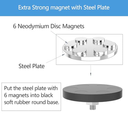 Magnetic Garage Hook, Heavy Duty Garage Storage Magnetic Hooks Steel Tool Hangers for Garage Wall Utility Magnet Hooks and Hangers Indoor & Outdoor Hanging Garden Tools (2 Pack) - style: ML/2 pack 16-80lbs