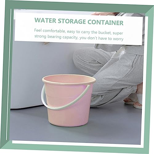 Cabilock 1pcs Heavy-Duty Water Container Bucket Handle Versatile Utility Storage for Home Car Washing Fishing and More Lightweight Compact Design - color: Pink