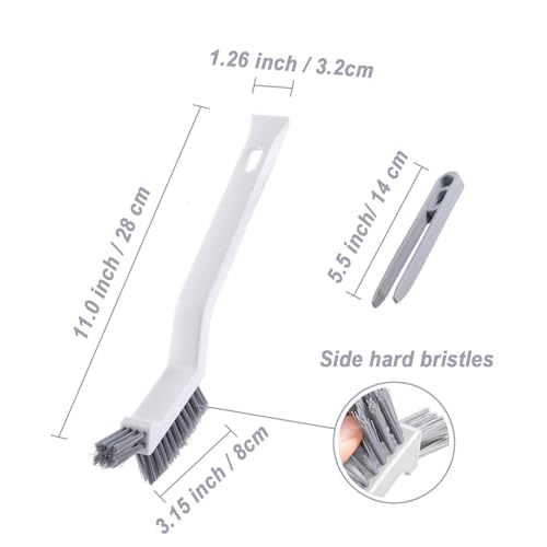 Toilet Brush, Deep Cleaner Silicone Toilet Brushes with Long Handle, Toilet Rim Corner Crevice and Tile Grout Groove Gap Cleaning Brush for Home, Bathroom, Shower, Small Spaces