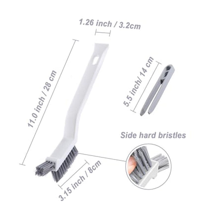 Toilet Brush, Deep Cleaner Silicone Toilet Brushes with Long Handle, Toilet Rim Corner Crevice and Tile Grout Groove Gap Cleaning Brush for Home, Bathroom, Shower, Small Spaces