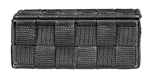 Wenko Adria Storage Basket, dark grey, 26 x 7 x 17 cm - color: Dark Grey