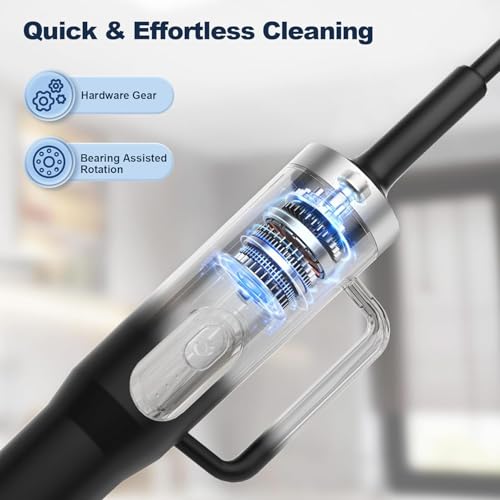 5 in 1 Electric Bottle Brush Cleaner Compatible Stanley Bottle Brush Straw Cleaner Multifunction Rechargeable IPX6 Waterproof Extra Long Design for Stanley Cup, Sports Bottle and More (Black) - color: Black