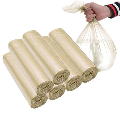 4 Gallon Bathroom Trash Bags,120 Count 6 Rolls Small Trash Garbage Bags, Strong Thin Material Disposable Trash Bags for Office, Home Waste Bin (4Gallon Gold, 120 Count) - color: 4Gallon Gold