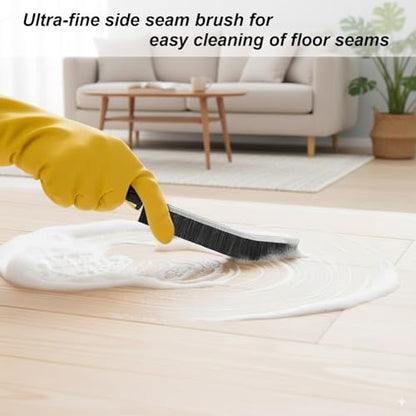 Crevice Cleaning Brushes for Deep Cleaning 6 Pack, Narrow Grout and Gap Scrub Brush Set for Shower, Tile, Sink, Kitchen, Toilet, Bathroom, Household Small Space Cleaning Tool Black