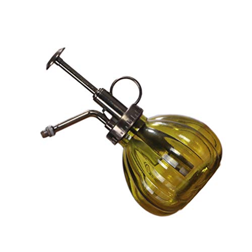 Cabilock Vintage Style Glass Watering Pot Pumpkin Shape Fine Spray Ideal for Indoor Plants Gardening Sprayer - color: Green